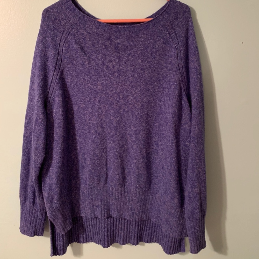 Long blue sweater